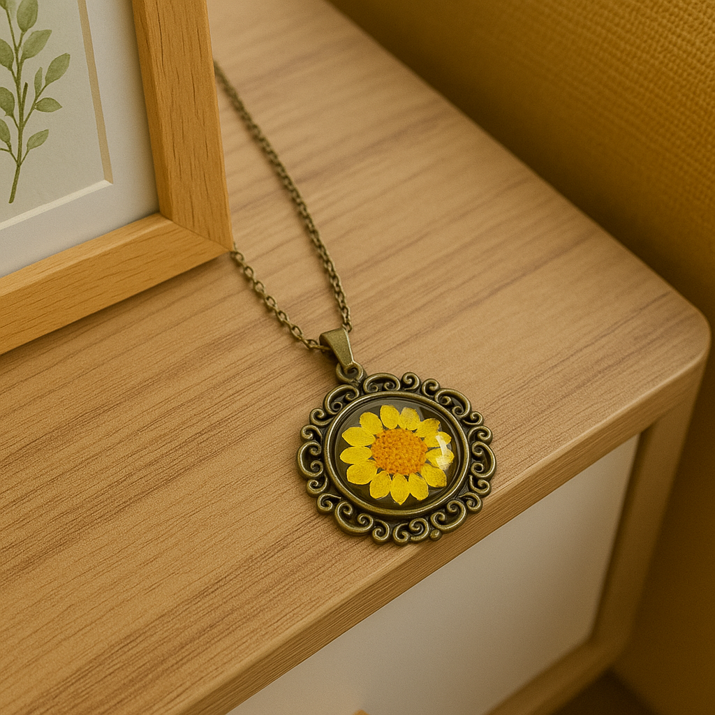 FLO's Runic Souvenir Real Dried Flower Necklace