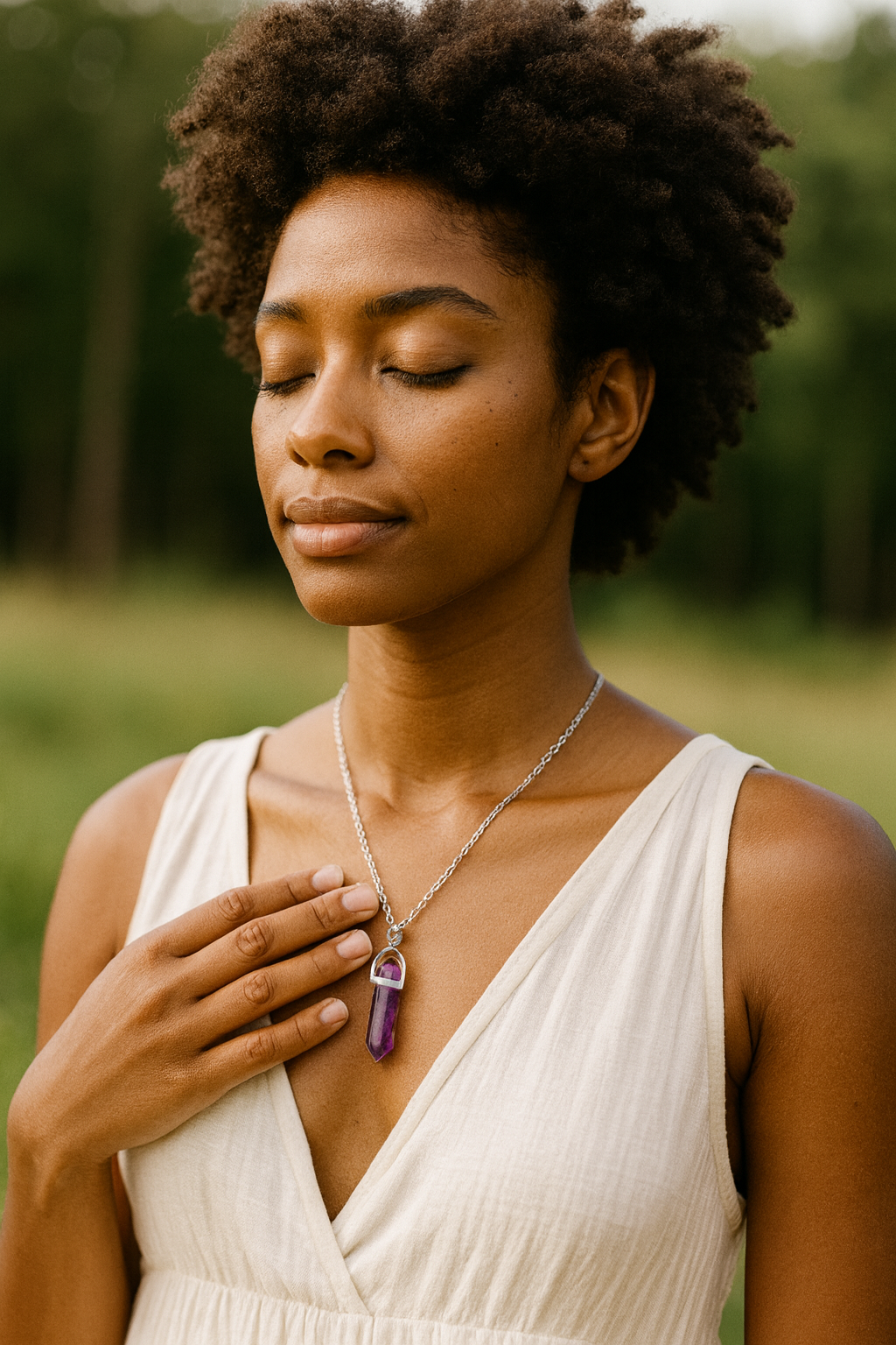 FLO's Amethyst HexAura Pendant