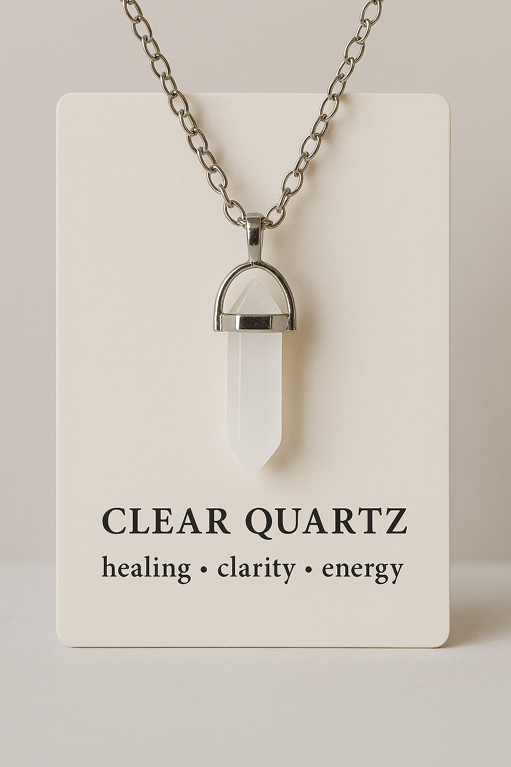 FLO's Clear Quartz HexAura Pendant