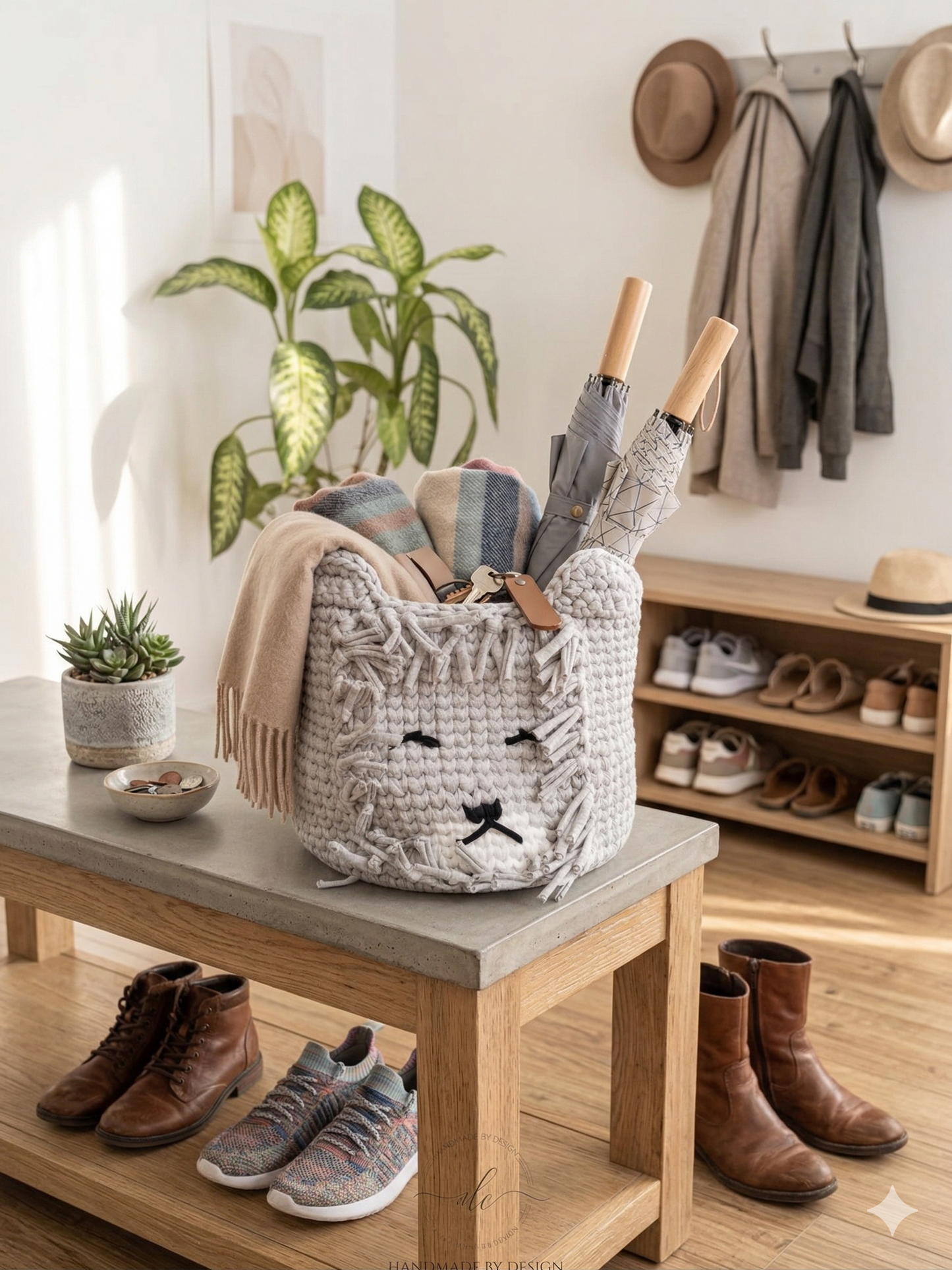 Lion Crochet Storage Basket