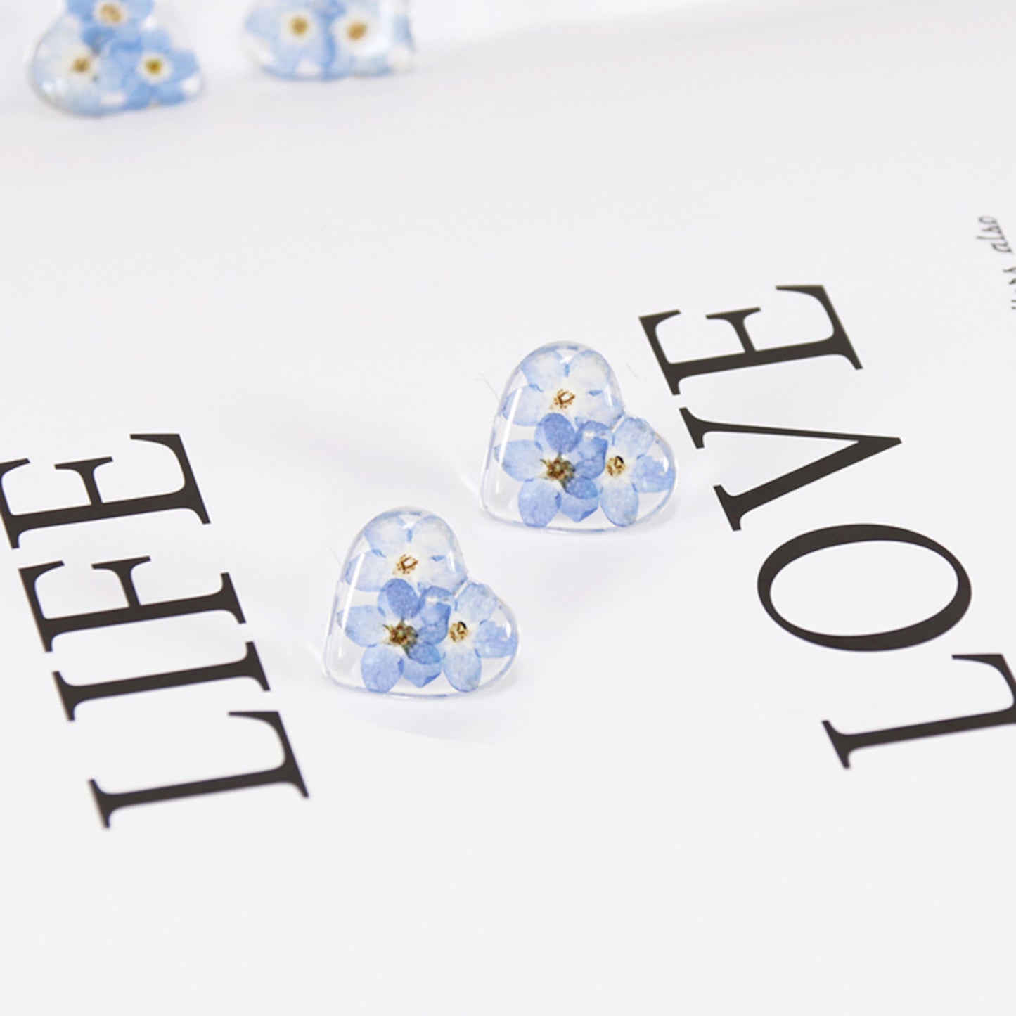 FLO's Heartfelt Forget-Me-Not Earrings
