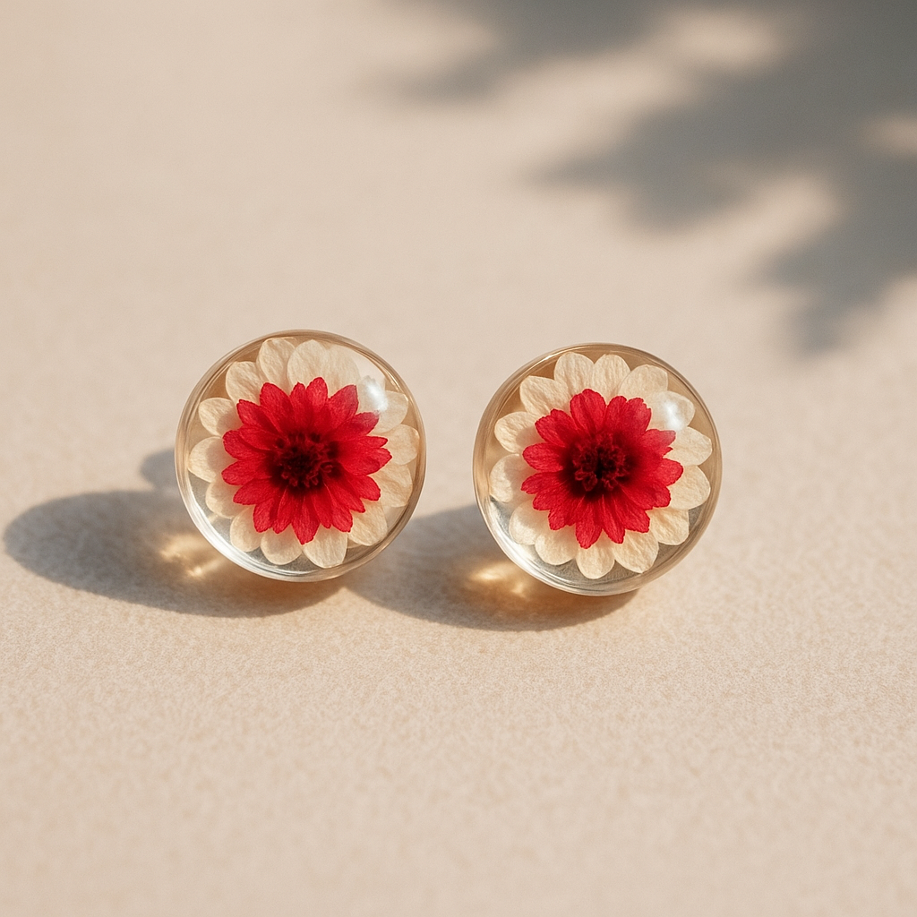 FLO's Scented Carmines Real Dried Flower Earrings
