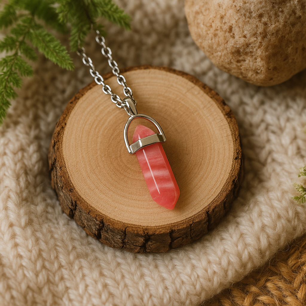 FLO's Rose Quartz “HeartGlow Prism Pendant”