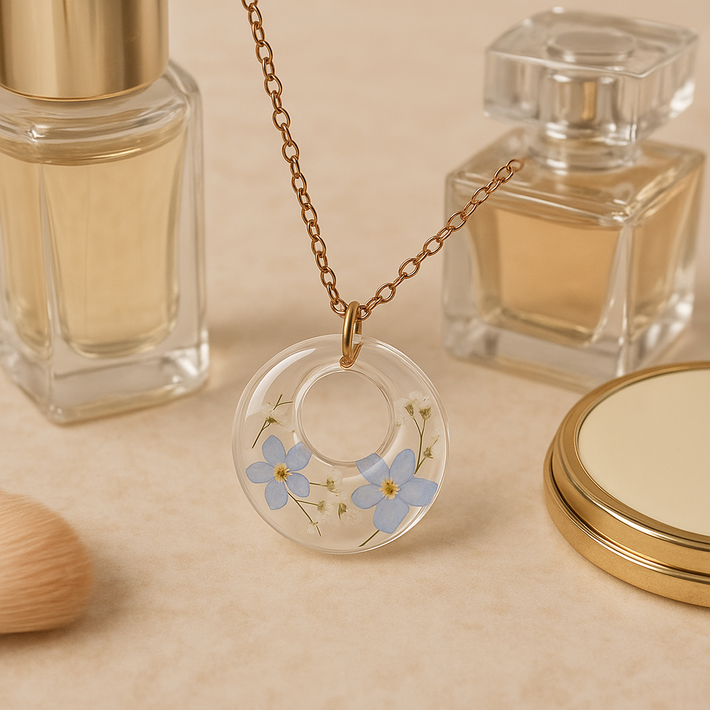 FLO's Celestial Halo Forget-Me-Not Pendant