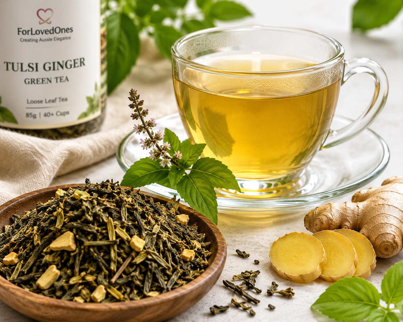 Tulsi Ginger Green Tea
