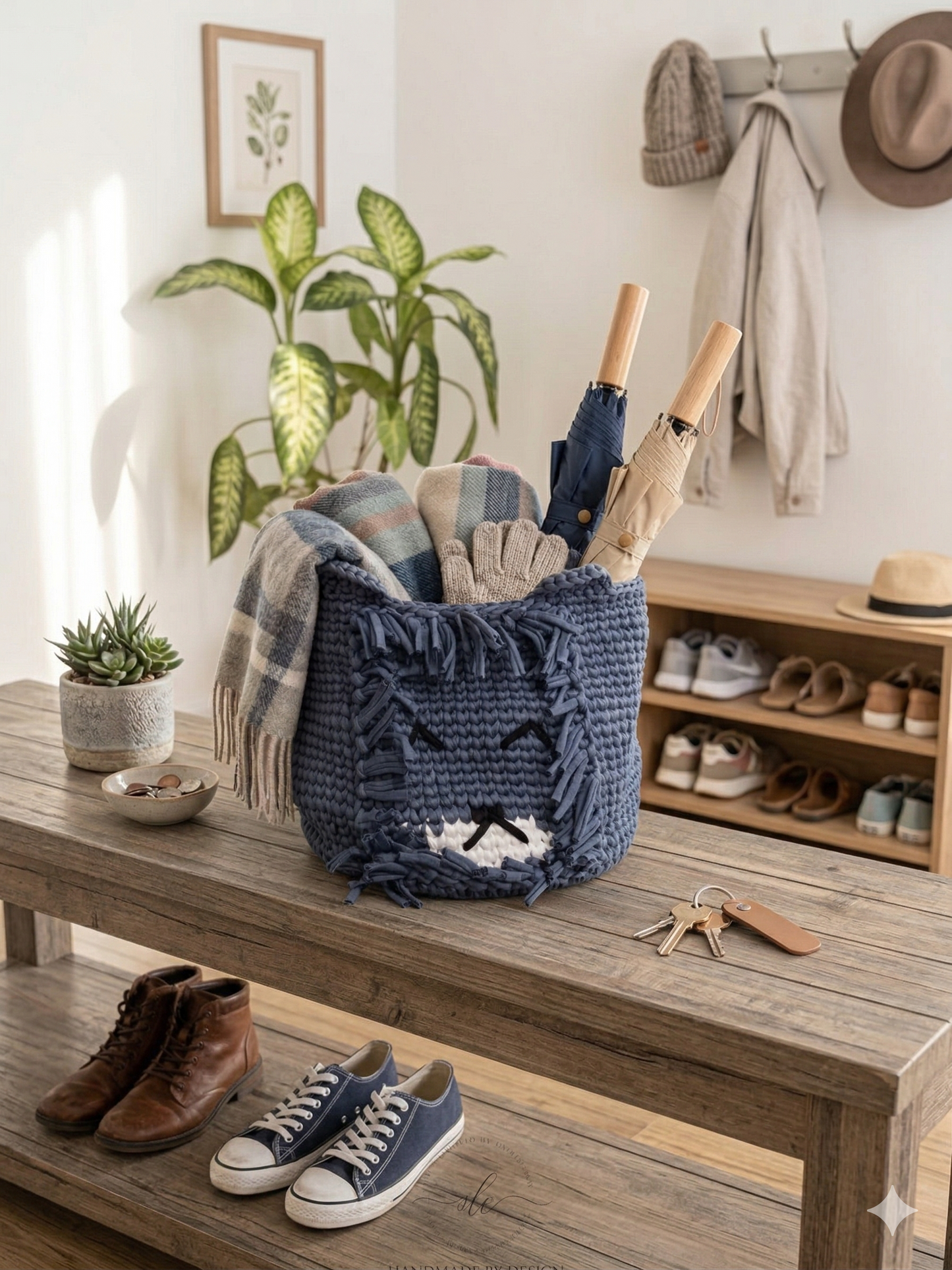 Lion Crochet Storage Basket