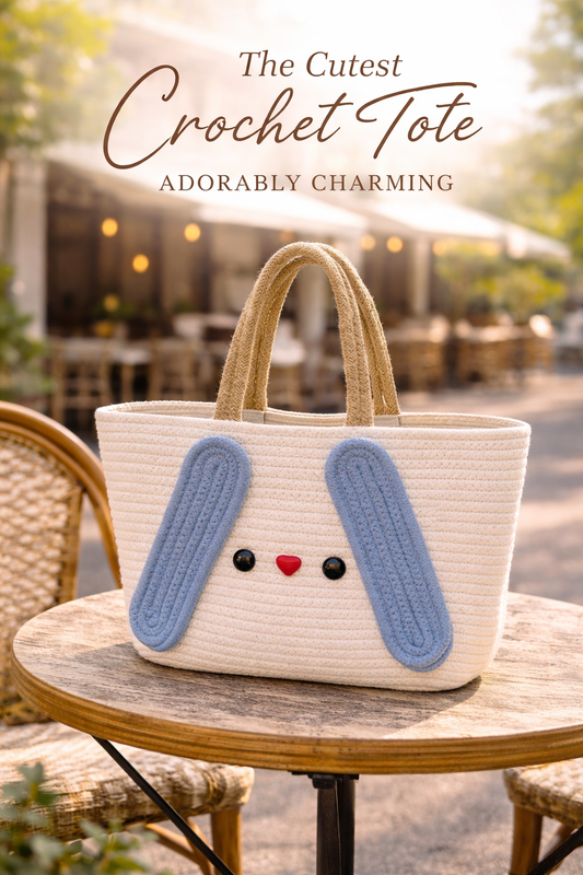 Snow Bunny Crochet Tote