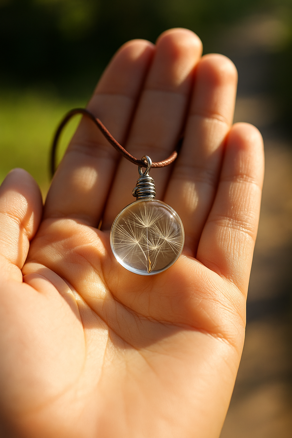 FLO's Twines of Magic Dandelion Real Seeds Necklace