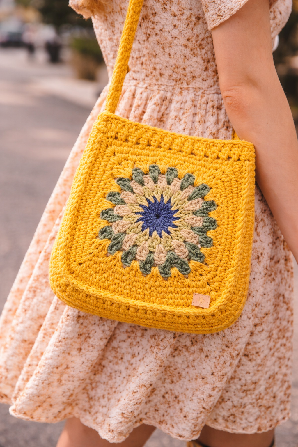 Cotton Sunflower Sling Bag