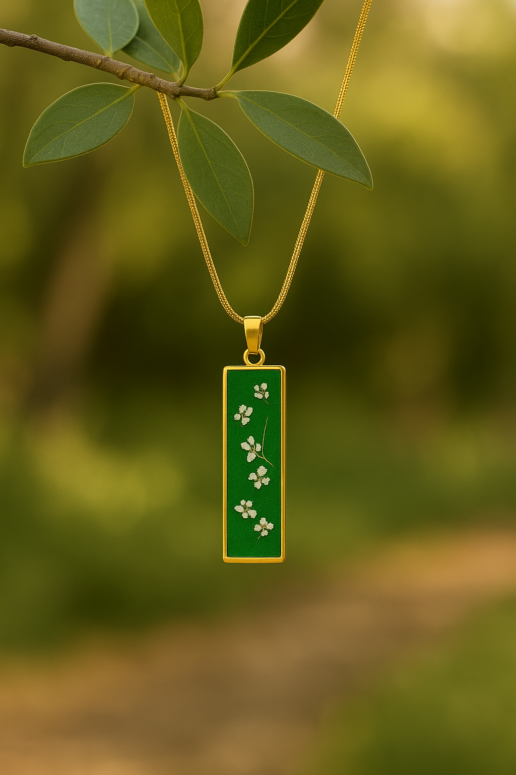 Emerald Grace Queen Lace Pendant