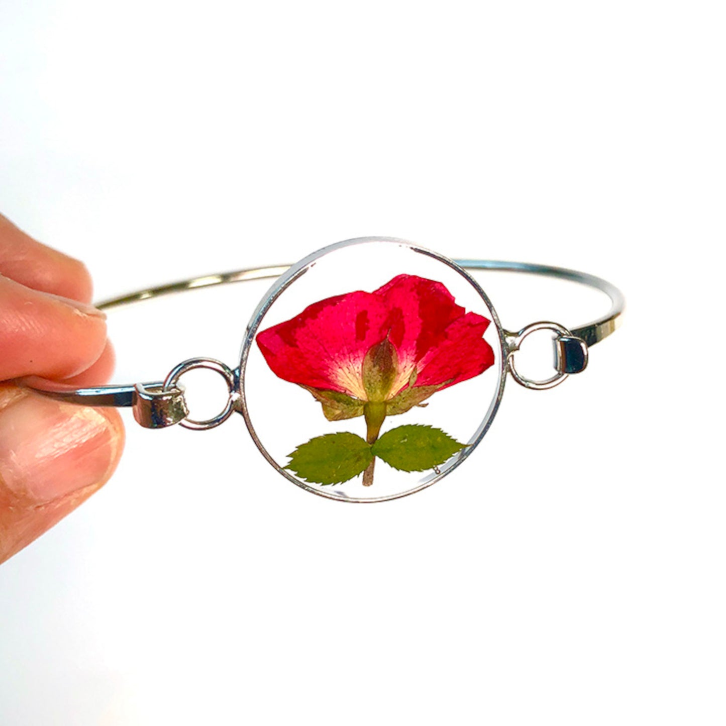 FLO's Graceful Rose Bangle Bracelet