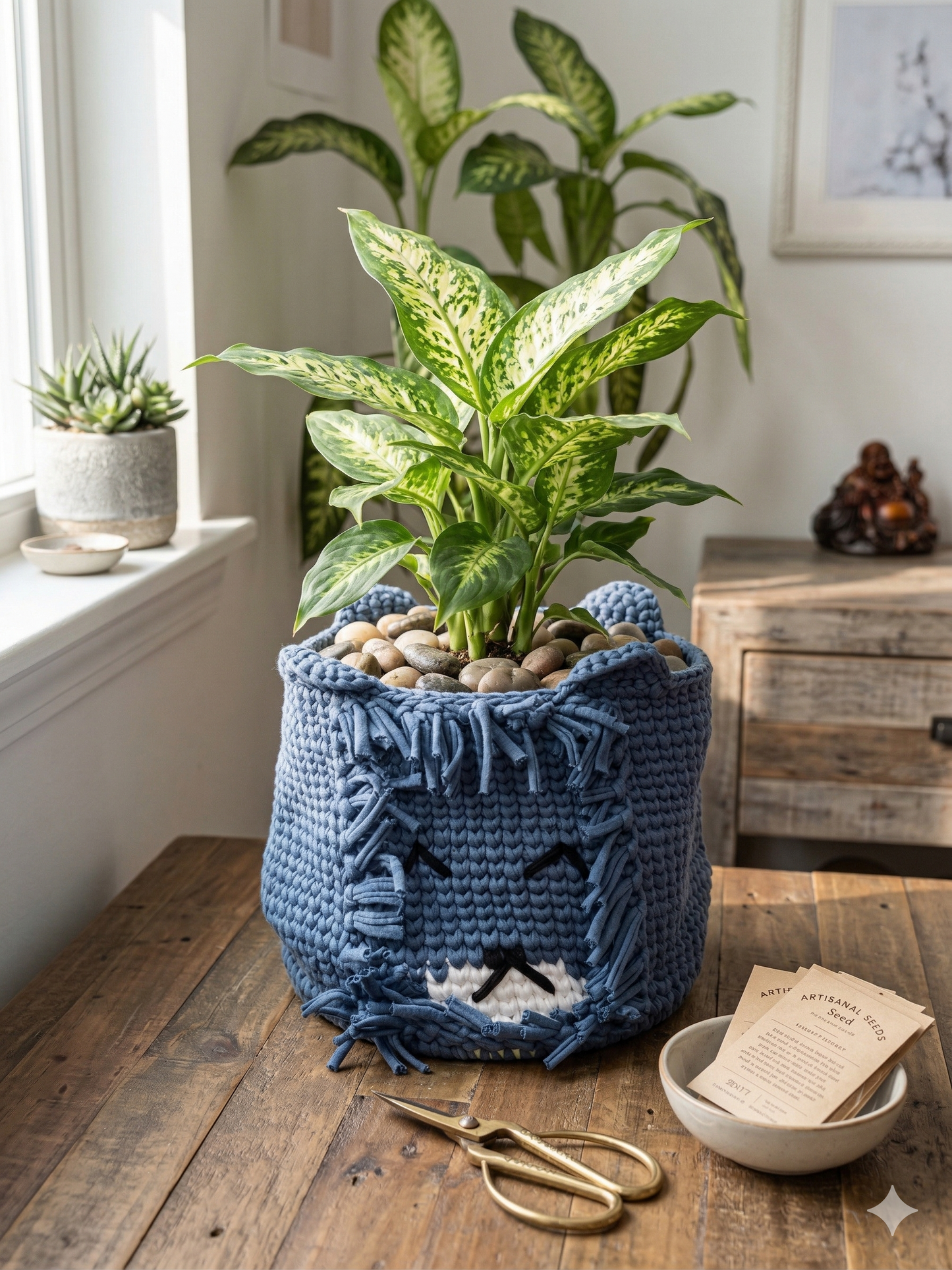 Lion Crochet Storage Basket