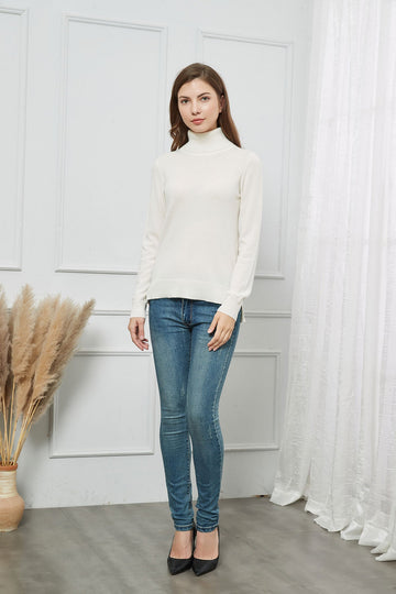 Women's Baby Cashmere Turtle Neck Sweater