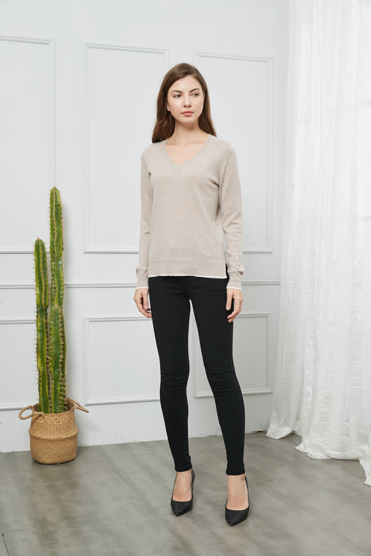 Women's Baby Cashmere V-Neck Sweater