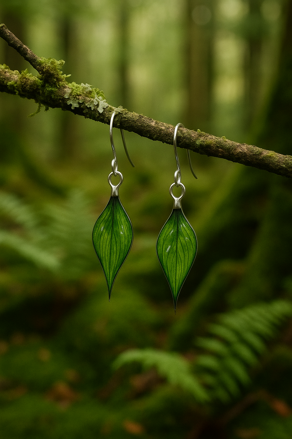 FLO's Evergreen Leaf Drop Earrings