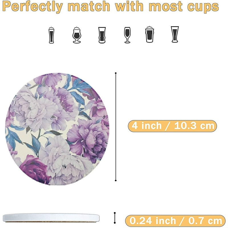 FLO's Purple Floral Dream Coaster