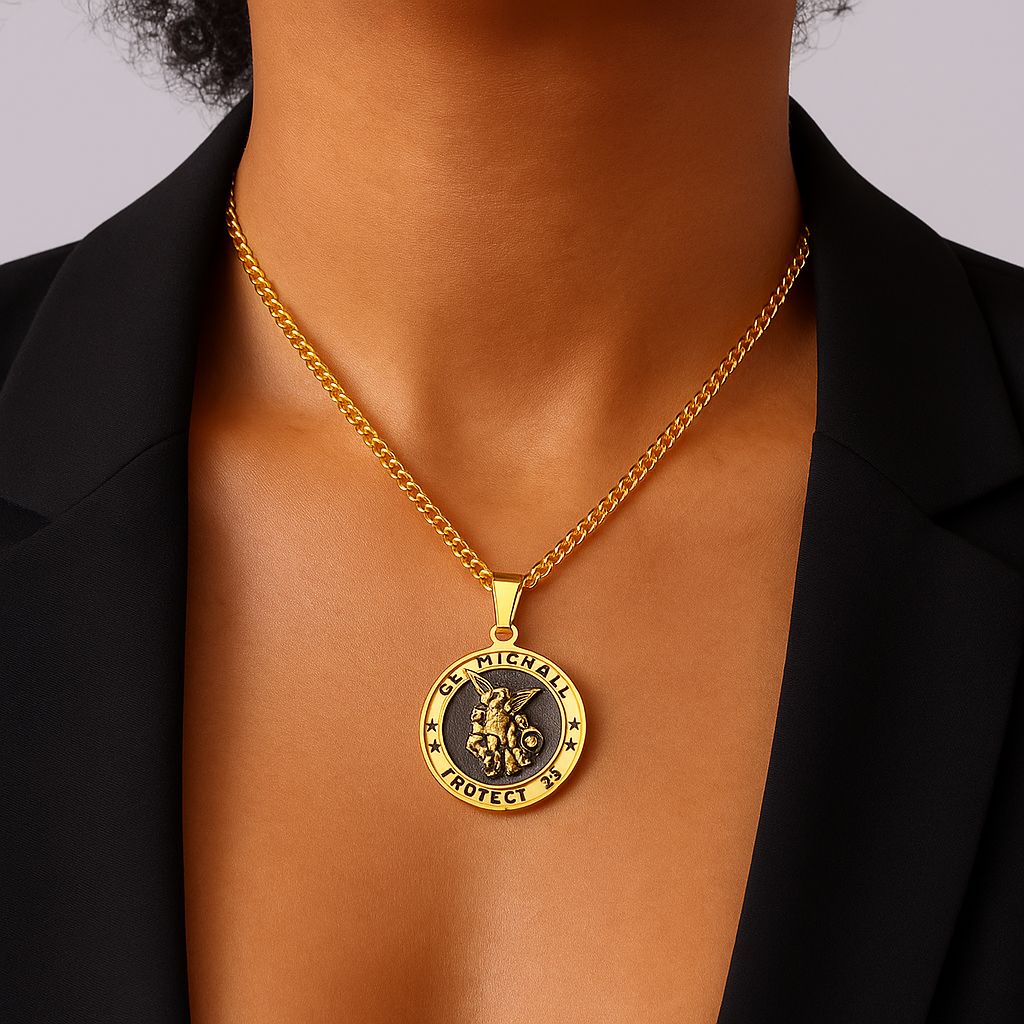 FLOs  Divine Guardian Pendant – St. Michael Protect Us