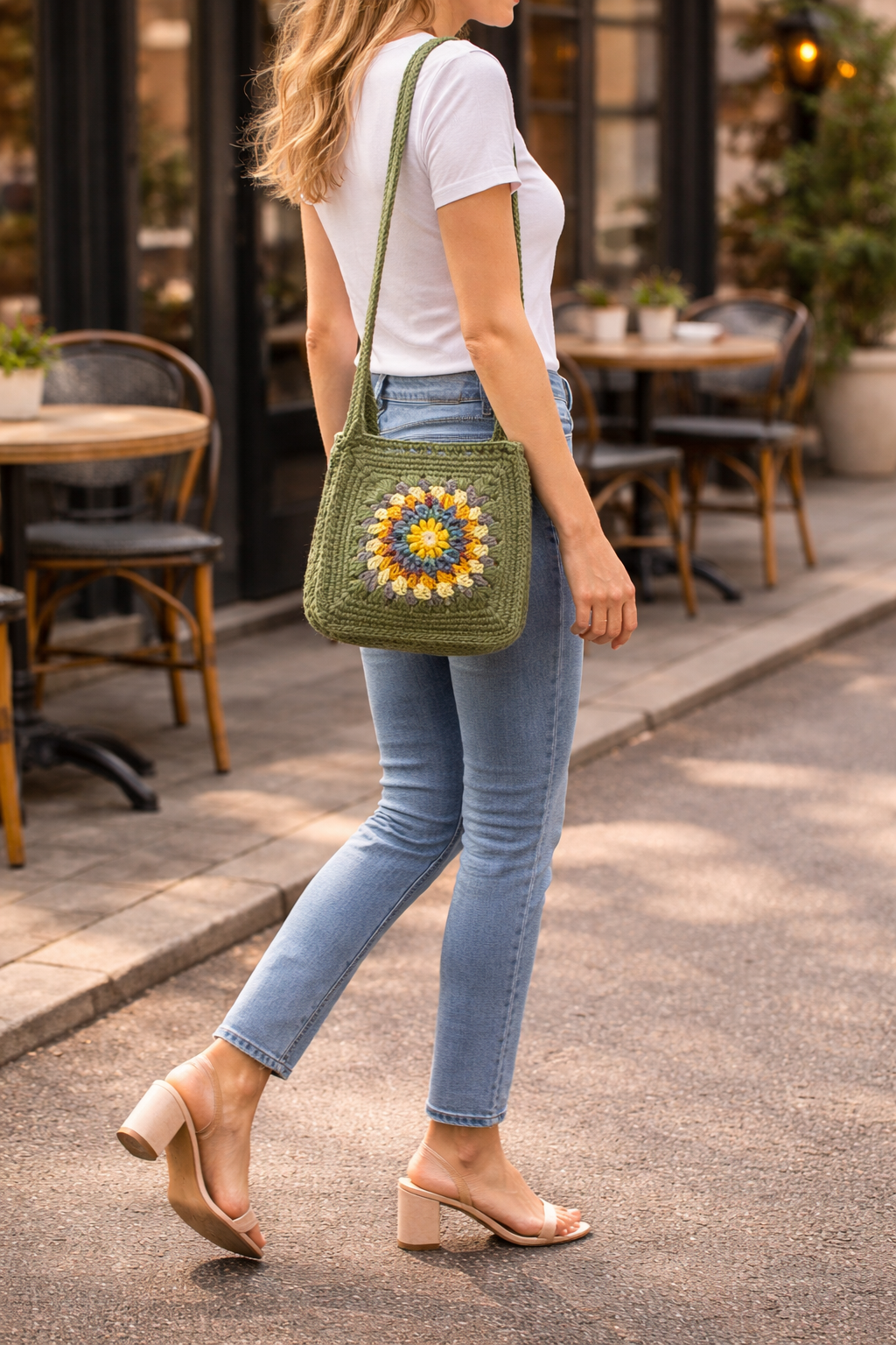 Cotton Sunflower Sling Bag