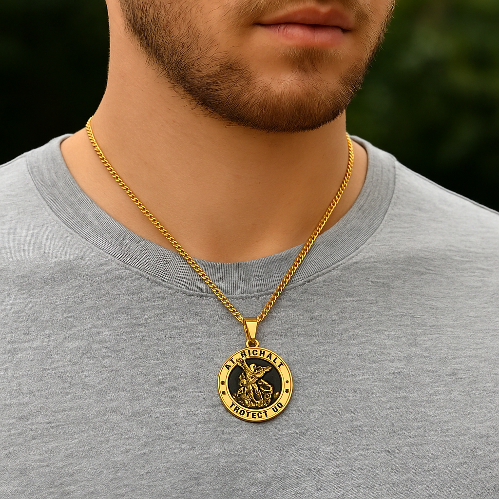 FLOs  Divine Guardian Pendant – St. Michael Protect Us