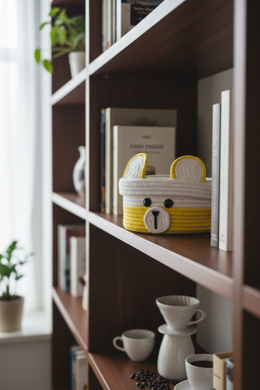 Bunny Face Crochet Storage Basket