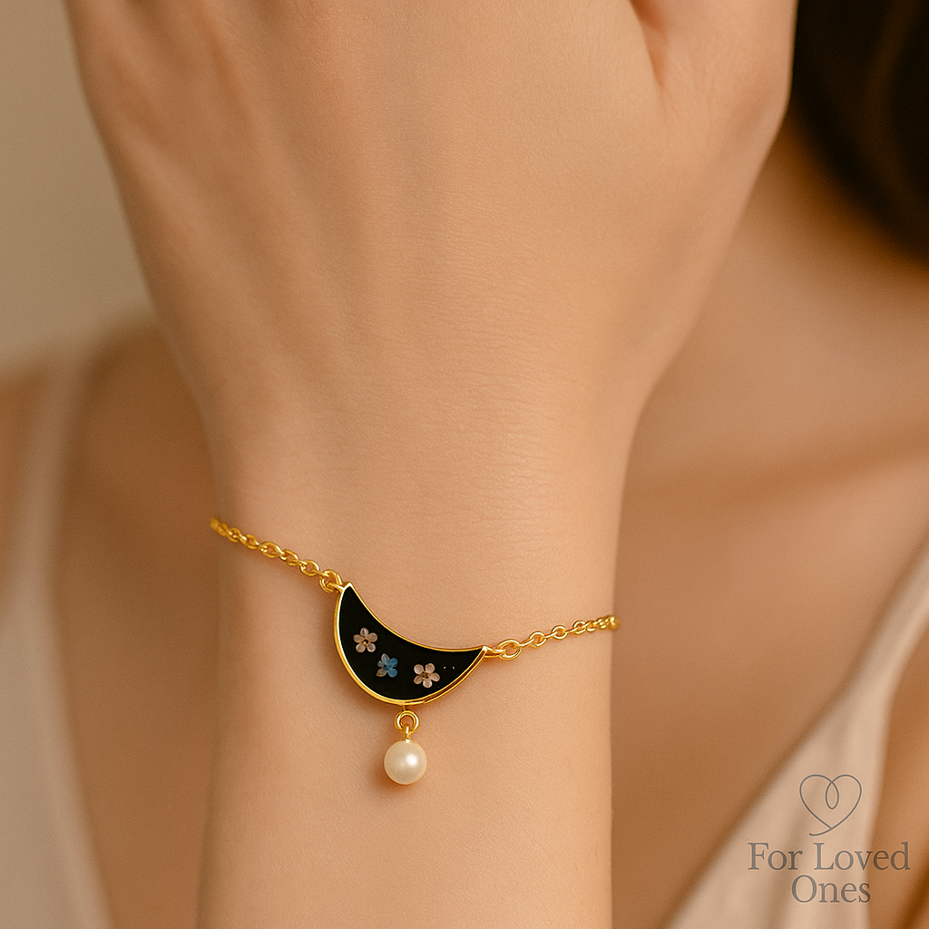FLO's Moonlit Charm Floral Bracelet