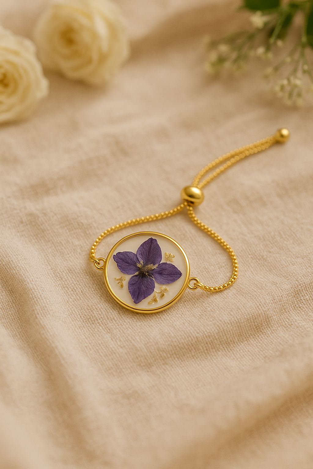 FLO's Royal Bloom Larkspur Bracelet