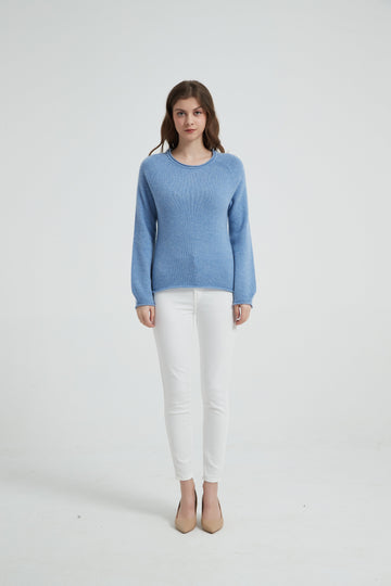 Women's Grade-A Cashmere Crewneck Sweater