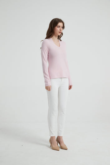 Women's Baby Cashmere V-Neck Sweater