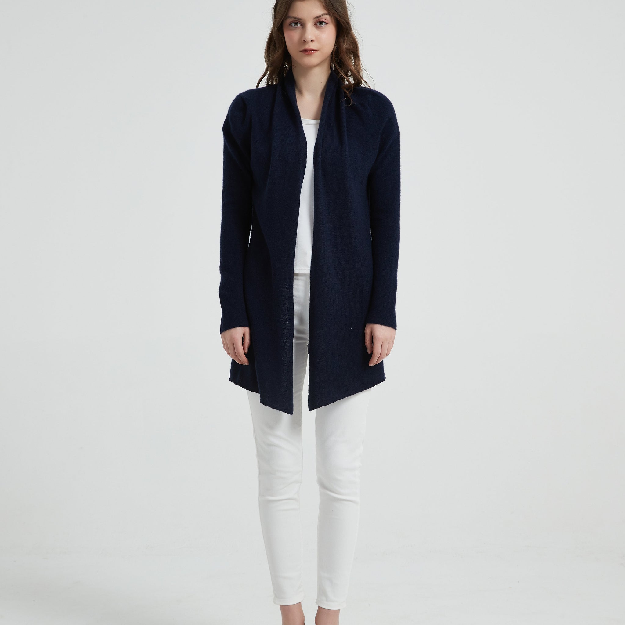 Women's Grade-A Cashmere Open Cardigan Sweater