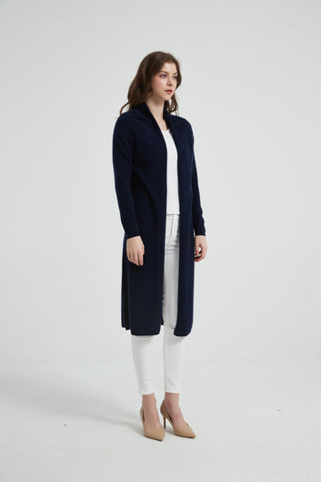 Women's Grade-A Cashmere Long Open Cardigan Sweater