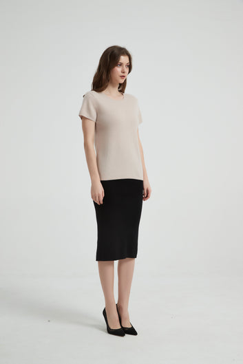 Women's Baby Cashmere Crew neck Tee