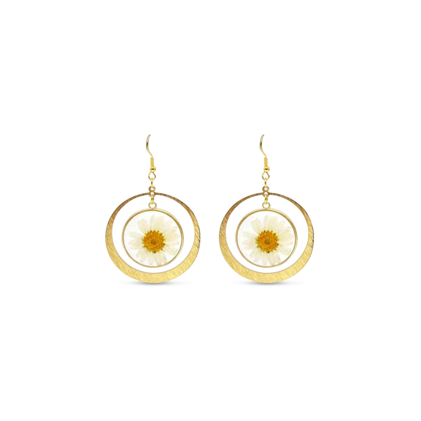FLO's Golden Daisy Hoop Earrings
