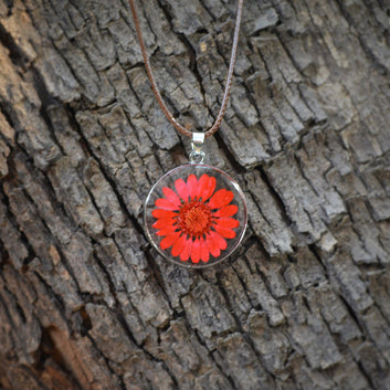 FLO's Scarlet Story Real Dried Flower Necklace