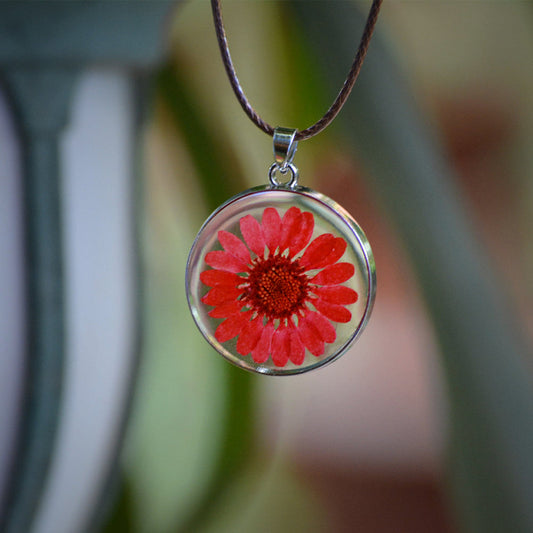 FLO's Scarlet Story Real Dried Flower Necklace