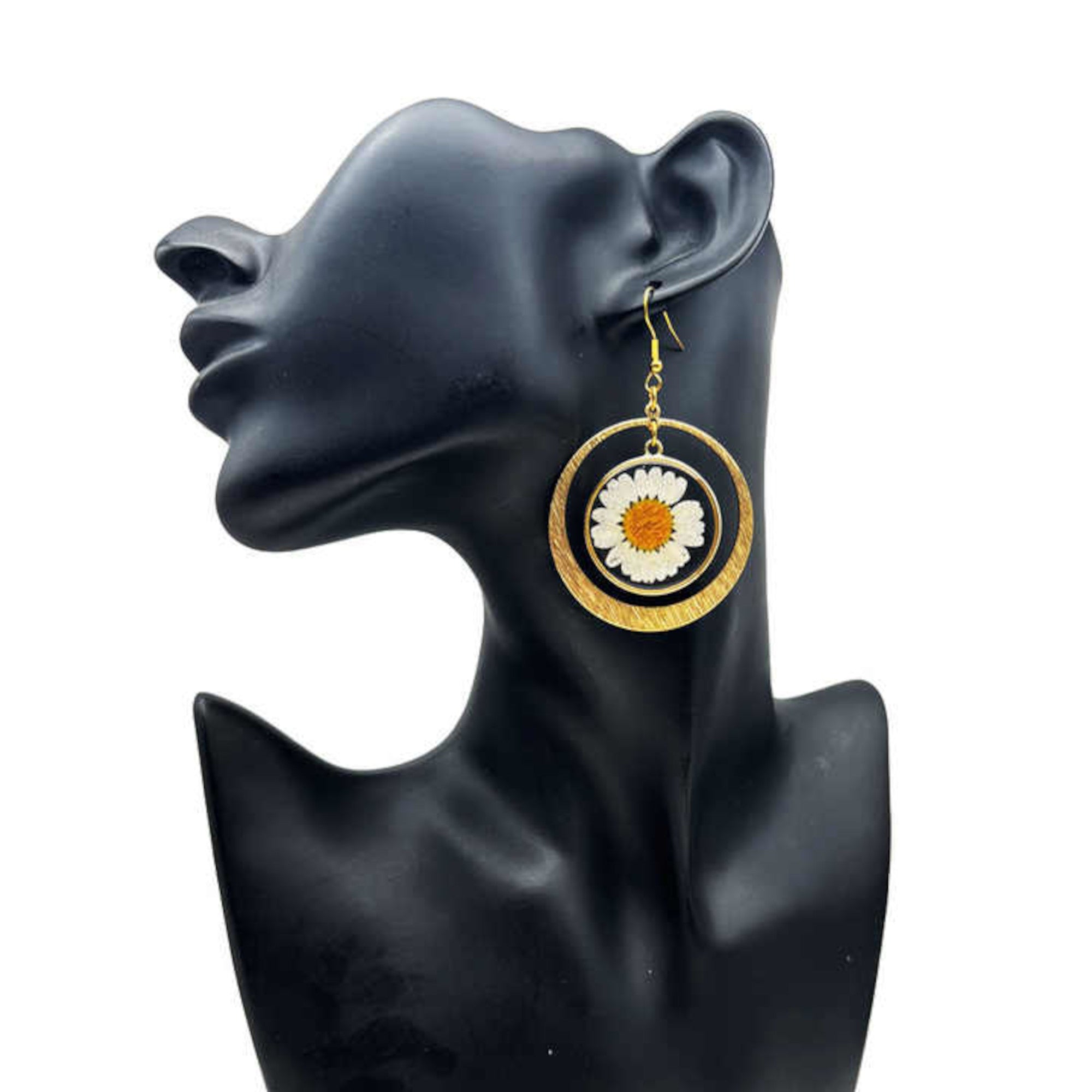 FLO's Golden Daisy Hoop Earrings