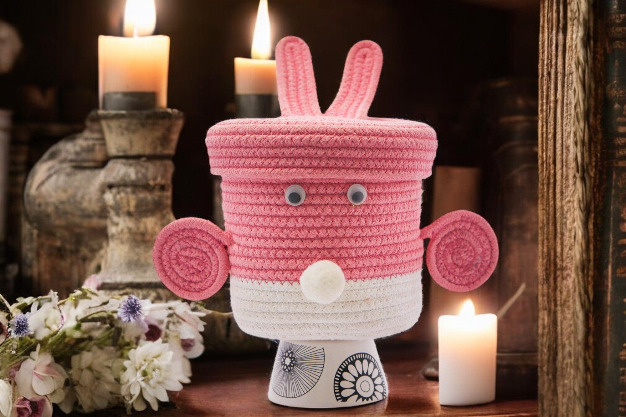 Bunny-Themed Baby Girl Announcement Boxes