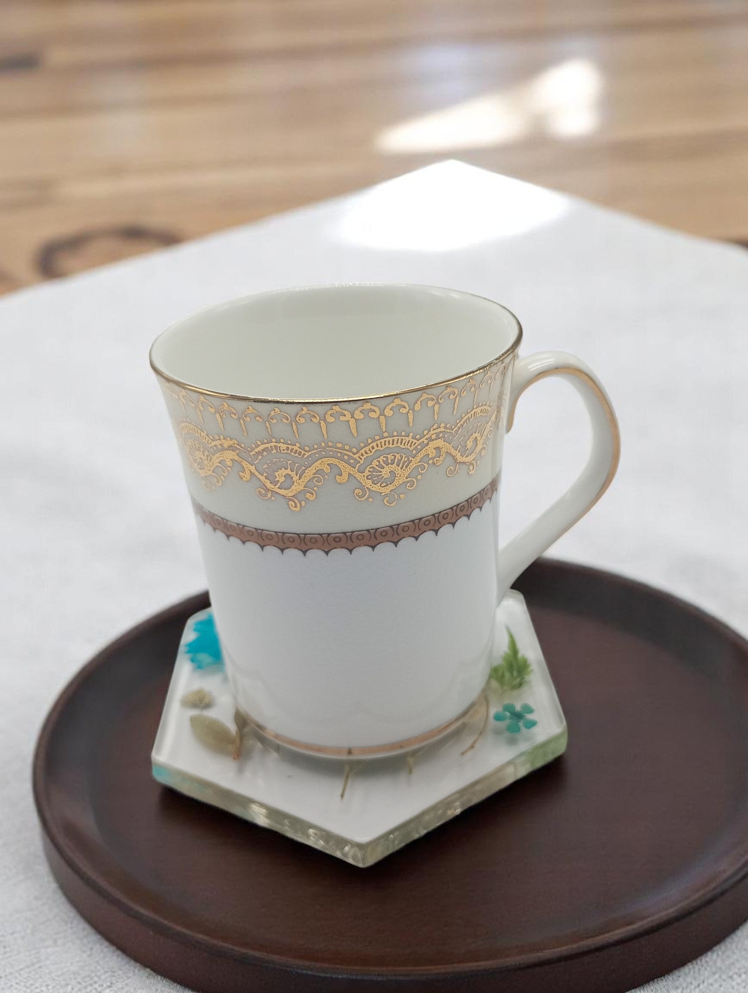 FLO's Floral Fern & Sky Bloom Coaster