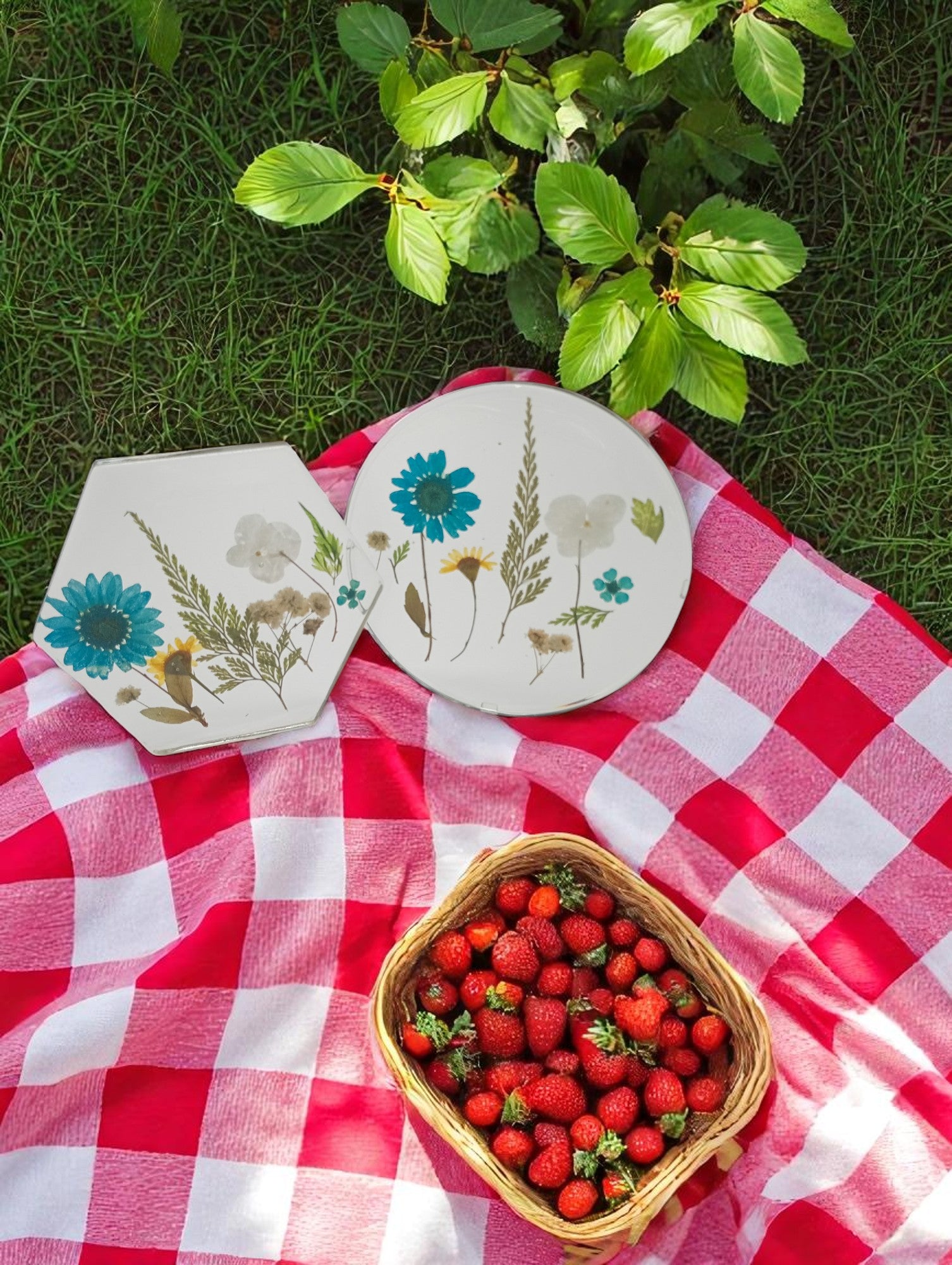 FLO's Floral Fern & Sky Bloom Coaster