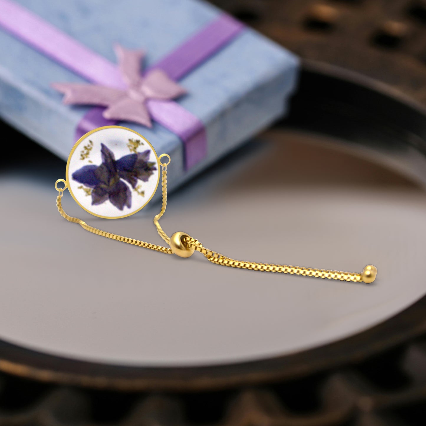 FLO's Royal Bloom Larkspur Bracelet