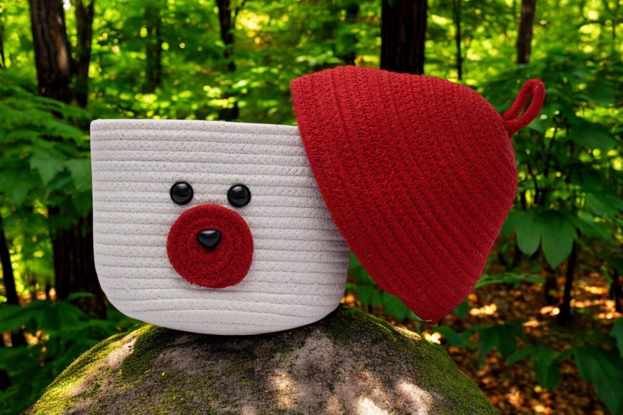 Bear Hug Crochet Storage Basket