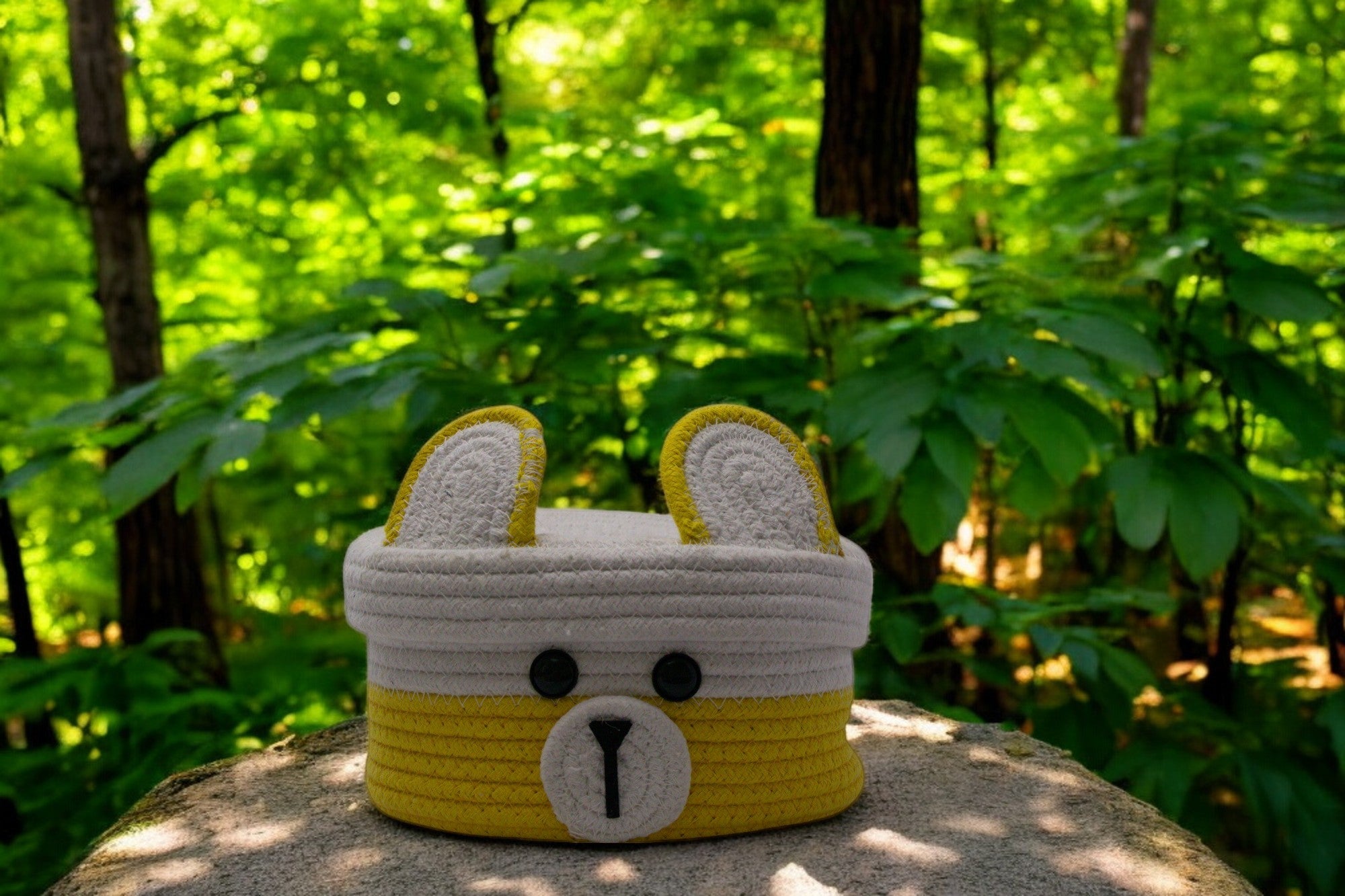 Bunny Face Crochet Storage Basket