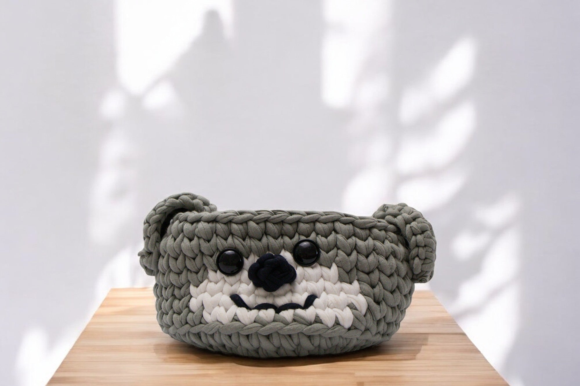Cozy Bear Crochet Basket Set