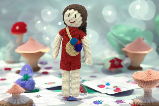 Spirited Companion – Lady in Red Crochet Toy