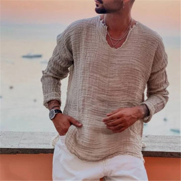 Effortless Style Male Linen Shirts for Casual Days