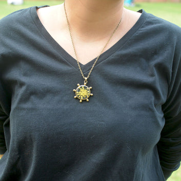 FLO's Saffron Stars Real Dried Flower Necklace