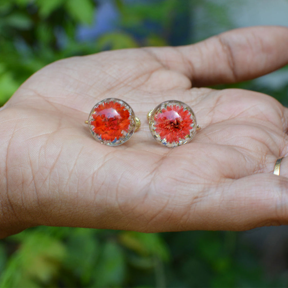 FLO's Scented Carmines Real Dried Flower Earrings