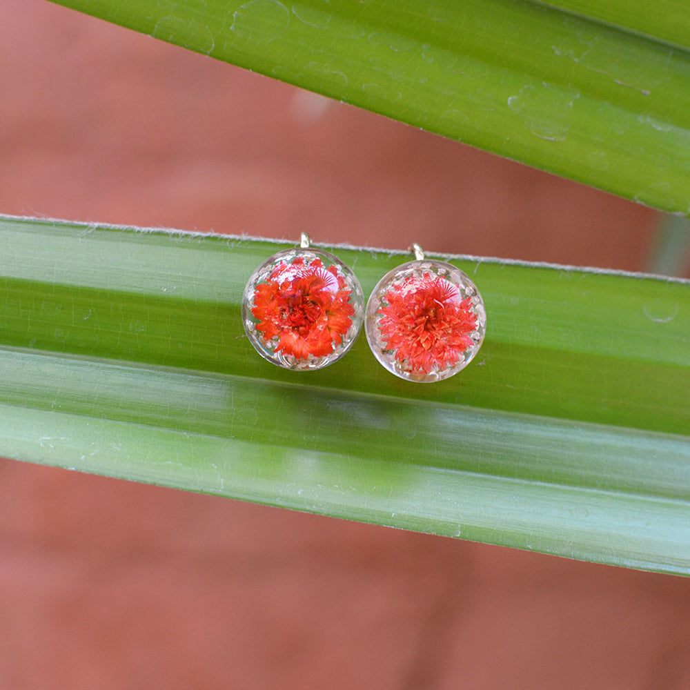 FLO's Scented Carmines Real Dried Flower Earrings