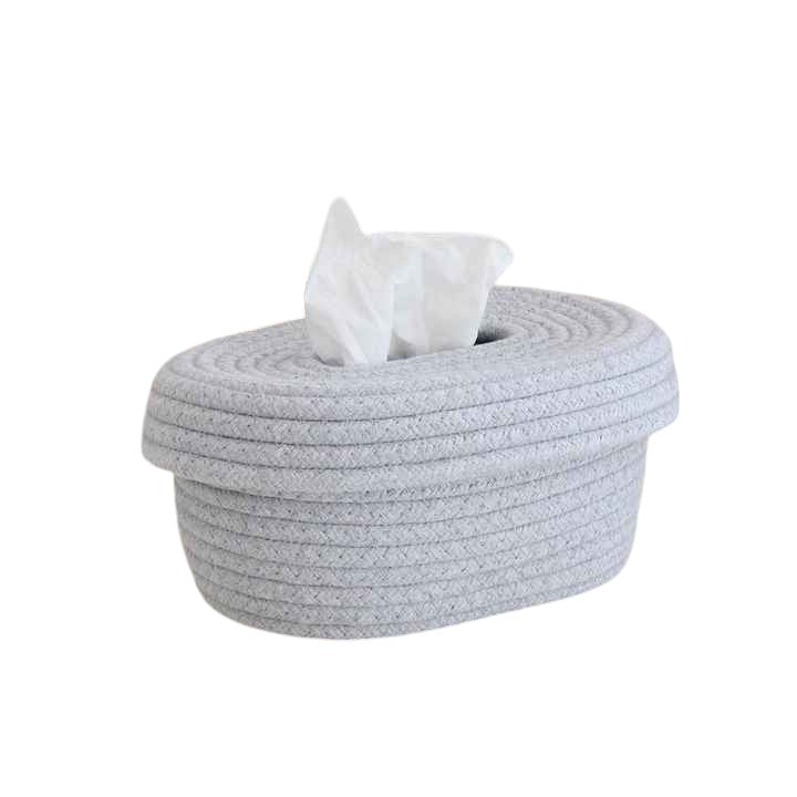 Minimalist Woven Storage Basket with Lid