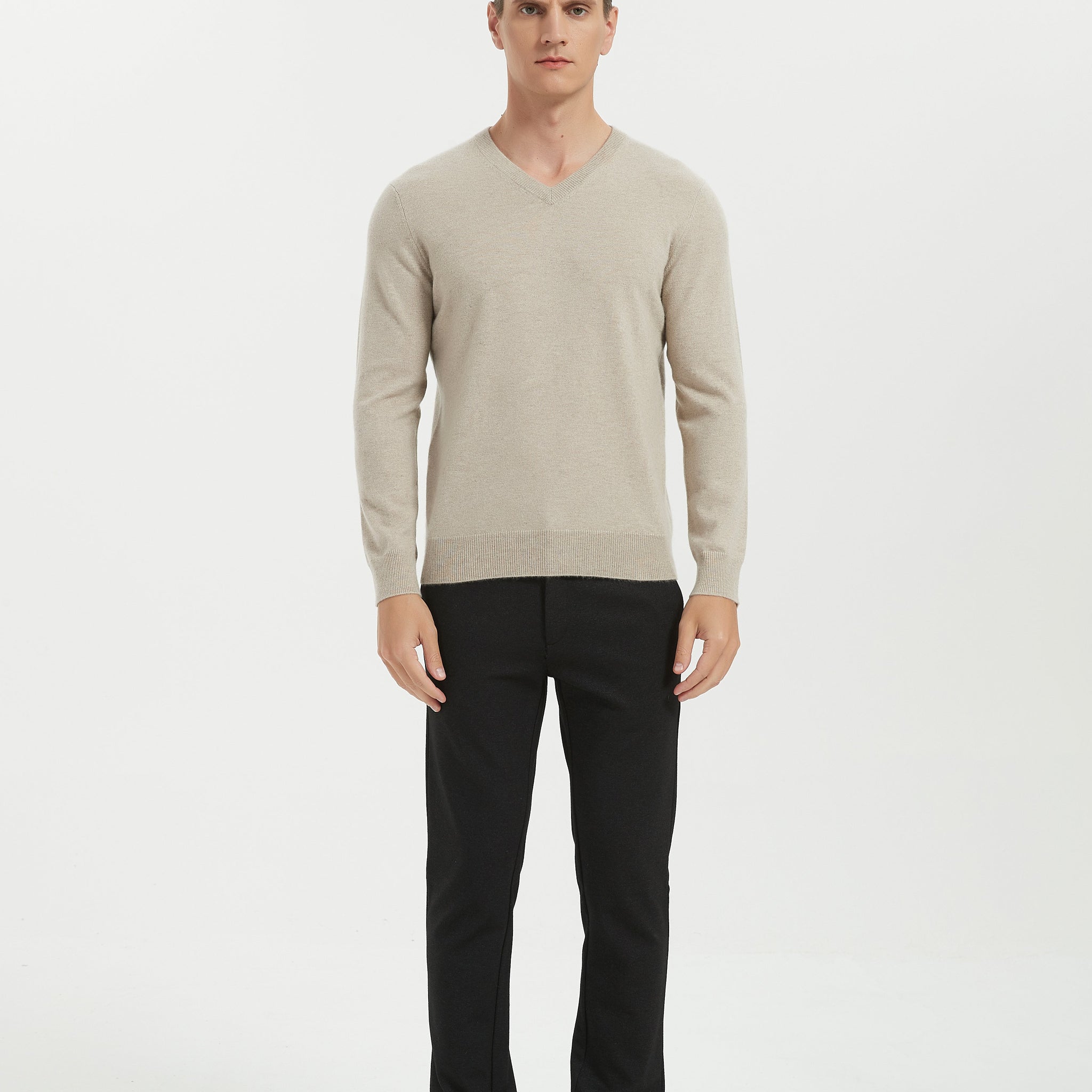 Men's Baby Cashmere V-Neck Sweater