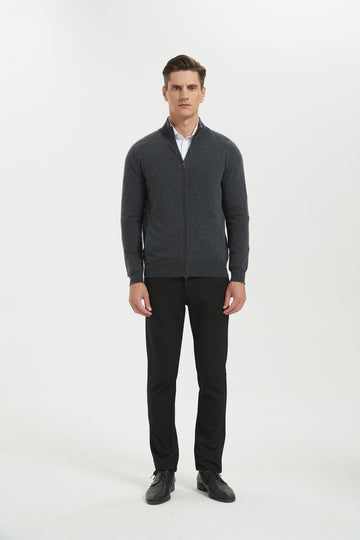 Men's Grade-A Cashmere Full-Zip Sweater